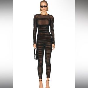 SER.O.YA Virgo Catsuit - Black ruched XS NWT